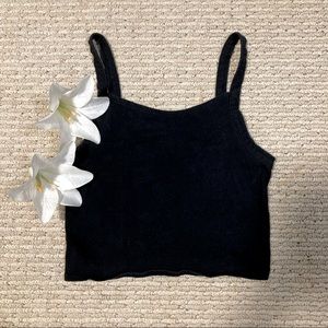 BLACK CROP TOP TANK
